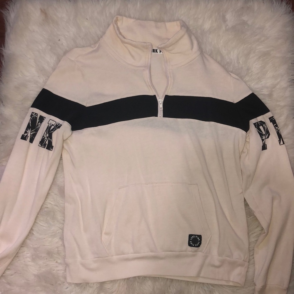 Pink victoria’s secret half zip